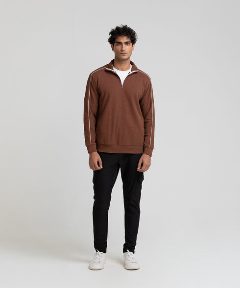 Men's Rib Zipper Sweatshirt